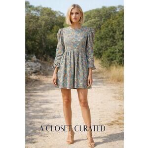 Batsheva x Laura Ashley Mini Prairie Dress 2 NEW